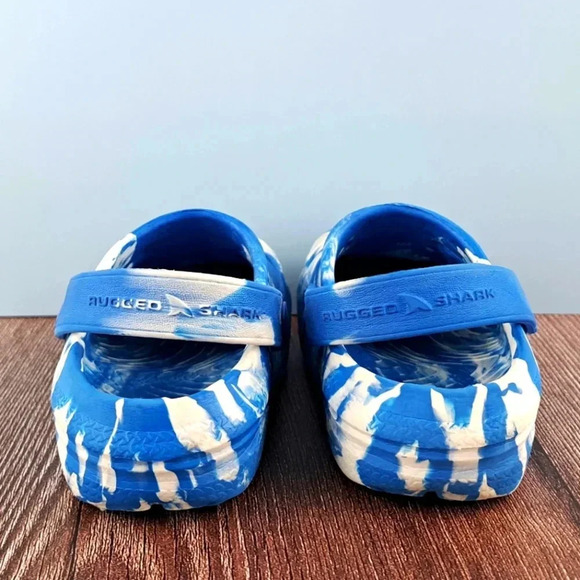 Toddler Clogs, Blue and White, Baby sz 7 - Picture 4 of 7